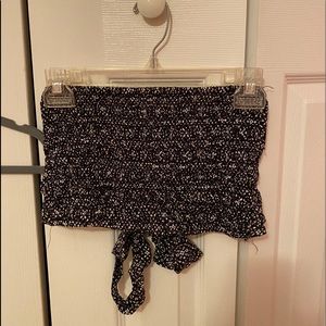 black open back w/ tie tube top